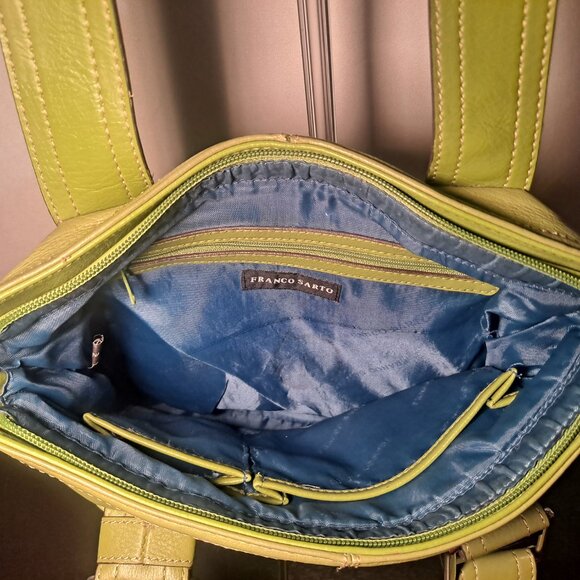 Share Franco Sarto Sage/Mint green leather hand bag - Picture 5 of 10
